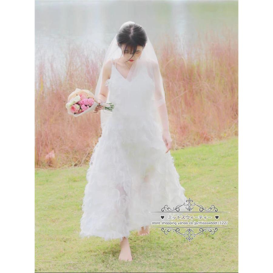 ウェディングドレス 二次会 前撮り 海外挙式 花嫁 フォト キャミソール リゾートドレス 結婚式 ブライダル パーティードレス ワンピース 軽い カジュアル ソフト_13