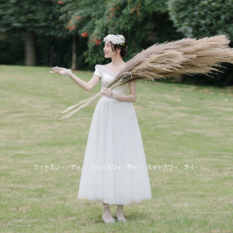 ウェディングドレス 二次会 ファスナー 編み上げ リゾートドレス 結婚式 ブライダル 前撮り 花嫁 フォト パーティードレス ワンピース ガーデンウェディング Wd686 ミットスウィーティー 通販 Yahoo ショッピング