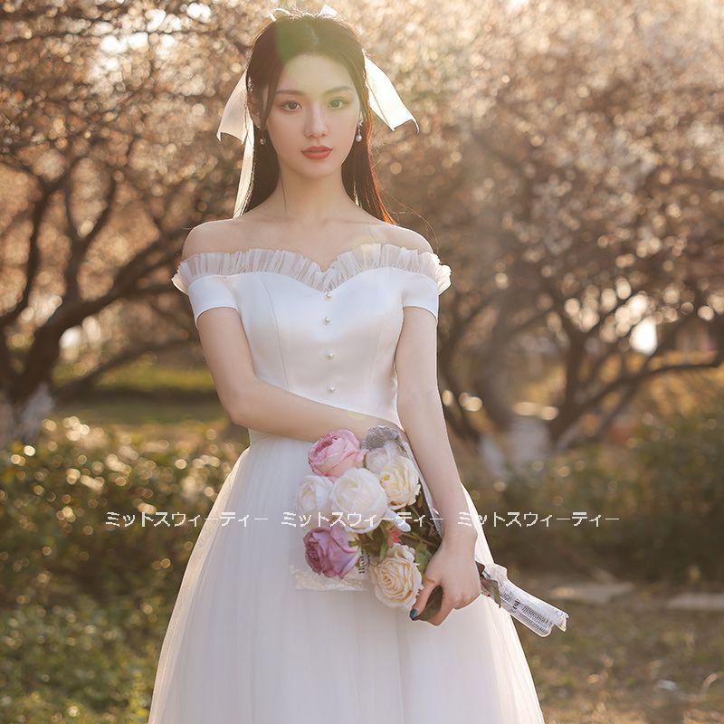 ウェディングドレス 二次会 ファスナー 編み上げ リゾートドレス 結婚式 ブライダル 前撮り 花嫁 フォト パーティードレス ワンピース ガーデンウェディング Wd686 ミットスウィーティー 通販 Yahoo ショッピング