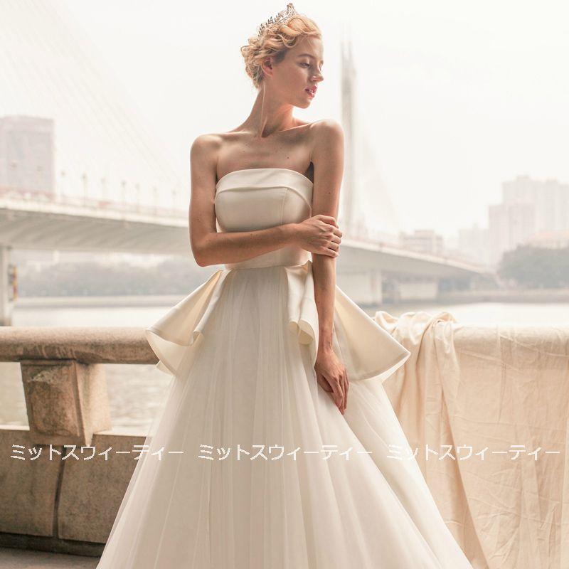ウェディングドレス 花嫁 二次会 ビスチェドレス ペプラム ウェディングドレス 花嫁 二次会 ビスチェドレス ペプラム