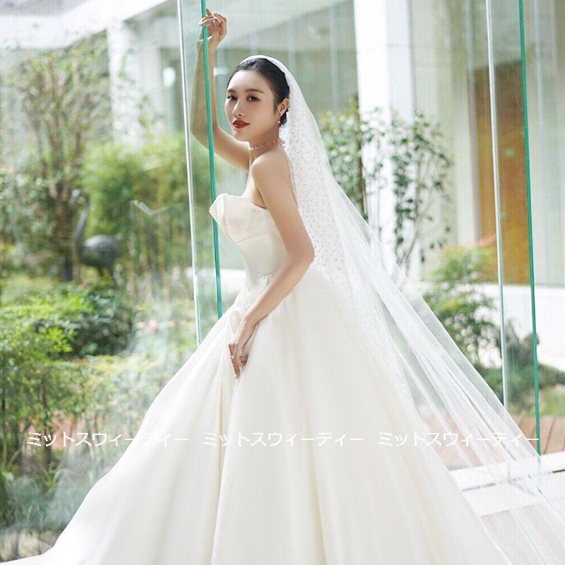 前撮りドレス ウェディングドレス スリット ベアトップ 2次会 花嫁 ウェディングドレス Kisa Mit Edu