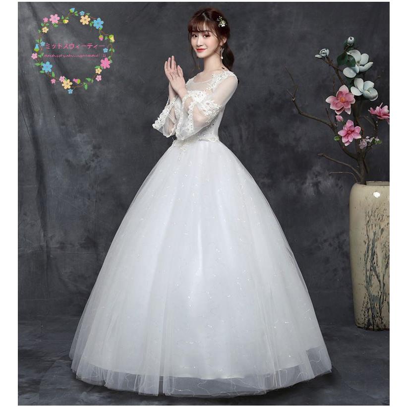 ウェディングドレス 花嫁 二次会 8xl ホワイト ベルスリーブ ウェディングドレス 花嫁 二次会 8xl ホワイト ベルスリーブ