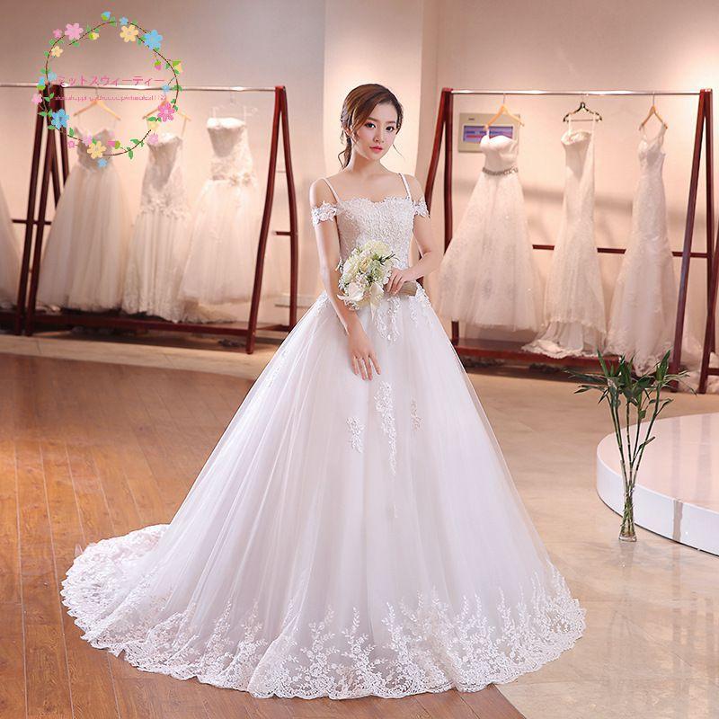 ウエディングドレス 花嫁ドレス 大きいサイズ 結婚式 編み上げ 披露宴
