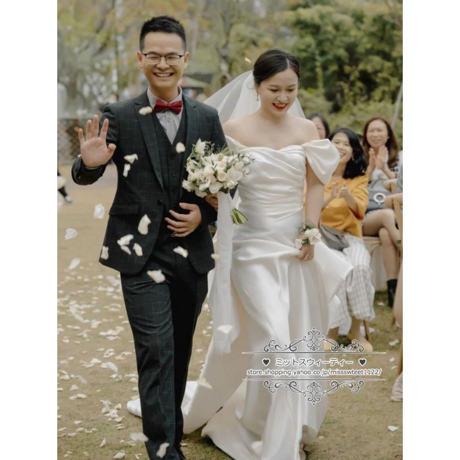 ウェディングドレス 二次会 結婚式 パフスリーブ ブライダル ウェディングドレス 二次会 結婚式 パフスリーブ ブライダル