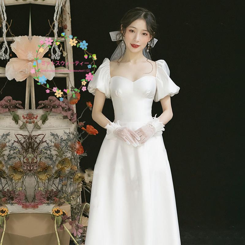 ウェディングドレス 二次会 花嫁 結婚式 イブニングドレス A ウェディングドレス 二次会 花嫁 結婚式 イブニングドレス A
