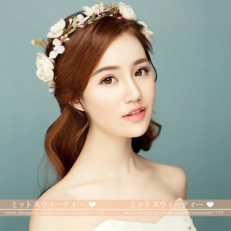 ウエディング 花冠 花嫁 ヘアアクセサリー 安い 髪飾り プリザーブドフラワー 森ガール 手作り キッズ用 結婚式 造花 二次会 写真撮り hh007 ミットスウィーティー 通販 Yahoo ショッピング