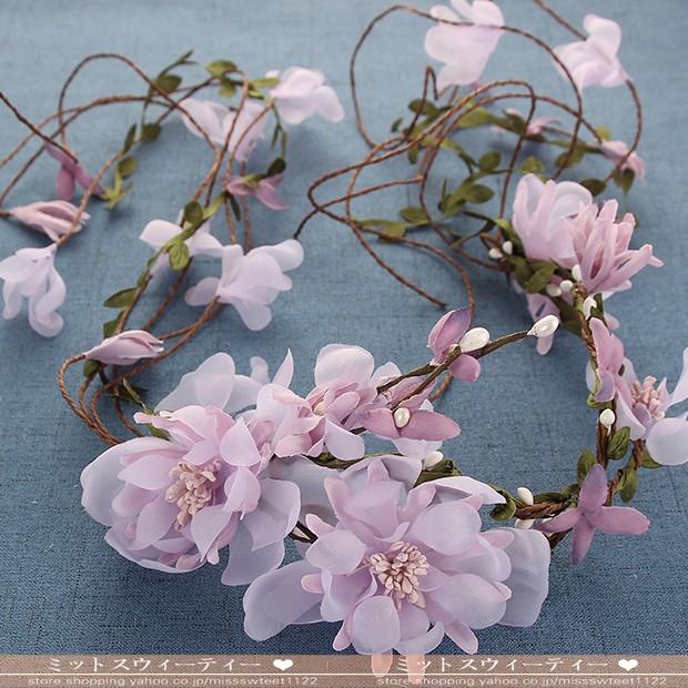 ウェディング ヘッドアクセ ヘッドドレス 花冠 安い 造花 フラワーガール 写真撮り カチューシャ お気に入り 花嫁