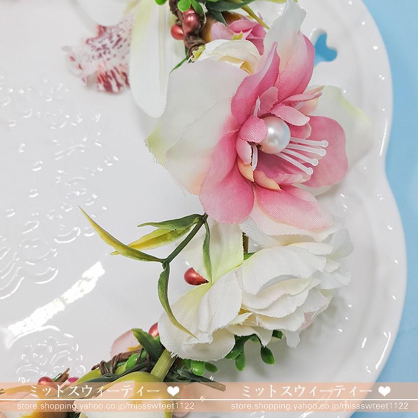 ヘアアクセサリー 髪飾り 手作り 花冠 ウェディング 安い 造花 カチューシャ 森ガール パーティー 大人 子供用 hh055 ミットスウィーティー 通販 Yahoo ショッピング