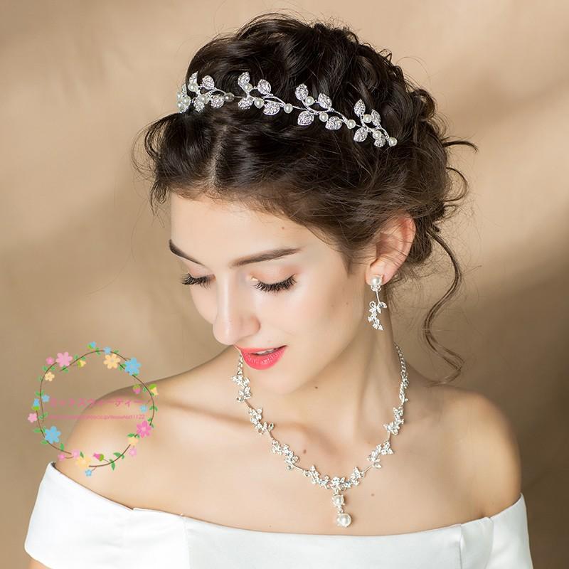 ウエディング ヘッドドレス 安い ティアラ クラウン ネックレス ピアス イヤリング 結婚式 髪飾り 花嫁 パーティー 披露宴 二次会 ブライダルアクセ 3点セット pssjt0 ミットスウィーティー 通販 Yahoo ショッピング