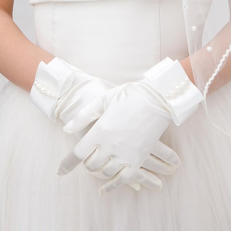 ウエディンググローブ ショート 結婚式 サテングローブ 安い