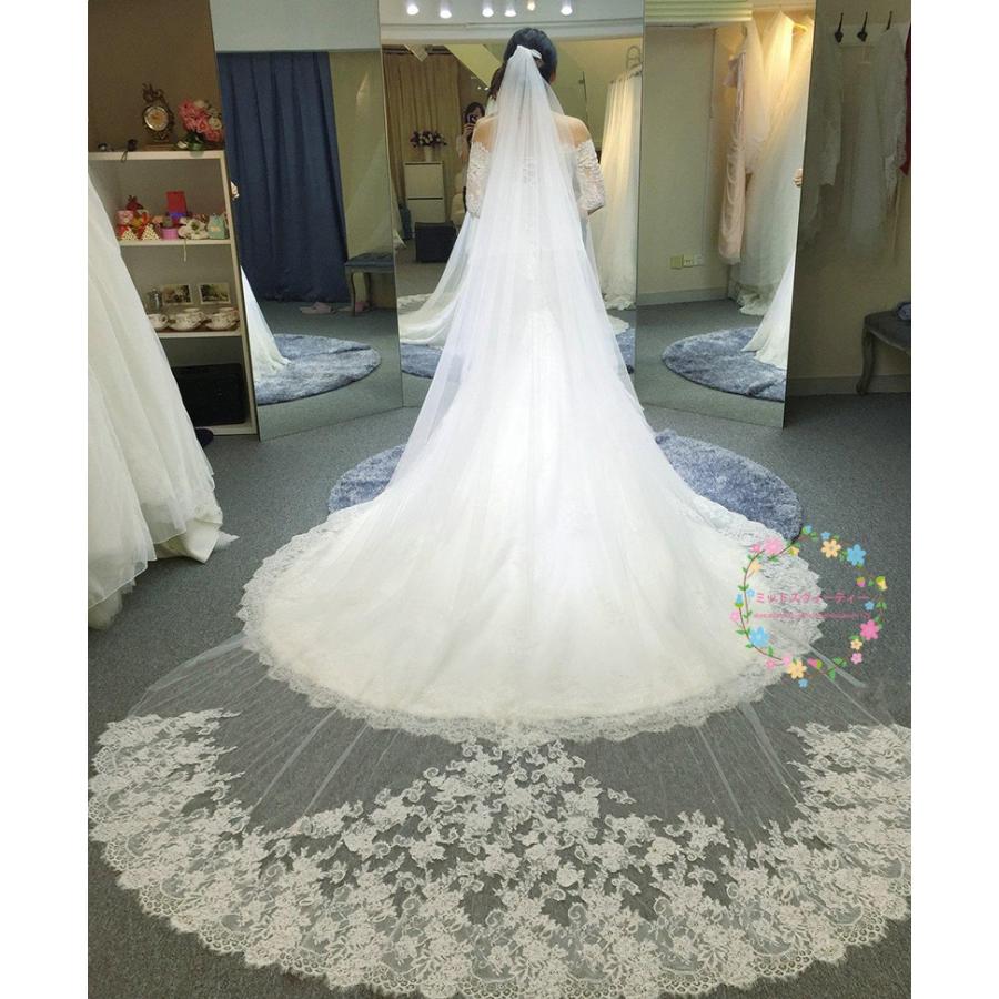 ロングベール ウエディングベール 結婚式 ベール 安い ブライダル 花嫁