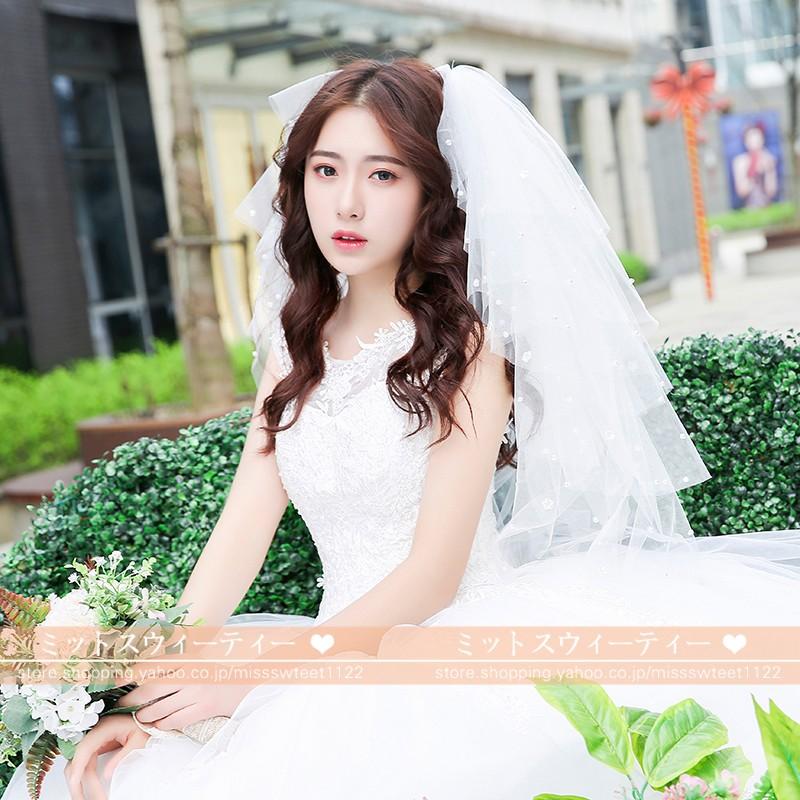 ウエディングベール ブライダル 安い ショートベール 結婚式用ベール チャペルベール 花嫁 ウェディングベール オフホワイト 二次会 ts051 ミットスウィーティー 通販 Yahoo ショッピング