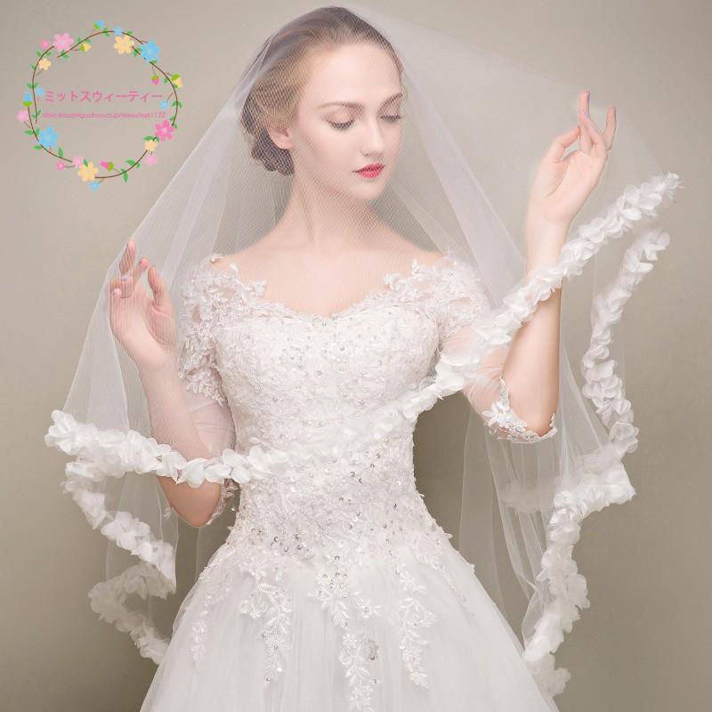 ウエディングベール 安い ショートベール 結婚式 フェイスアップベール