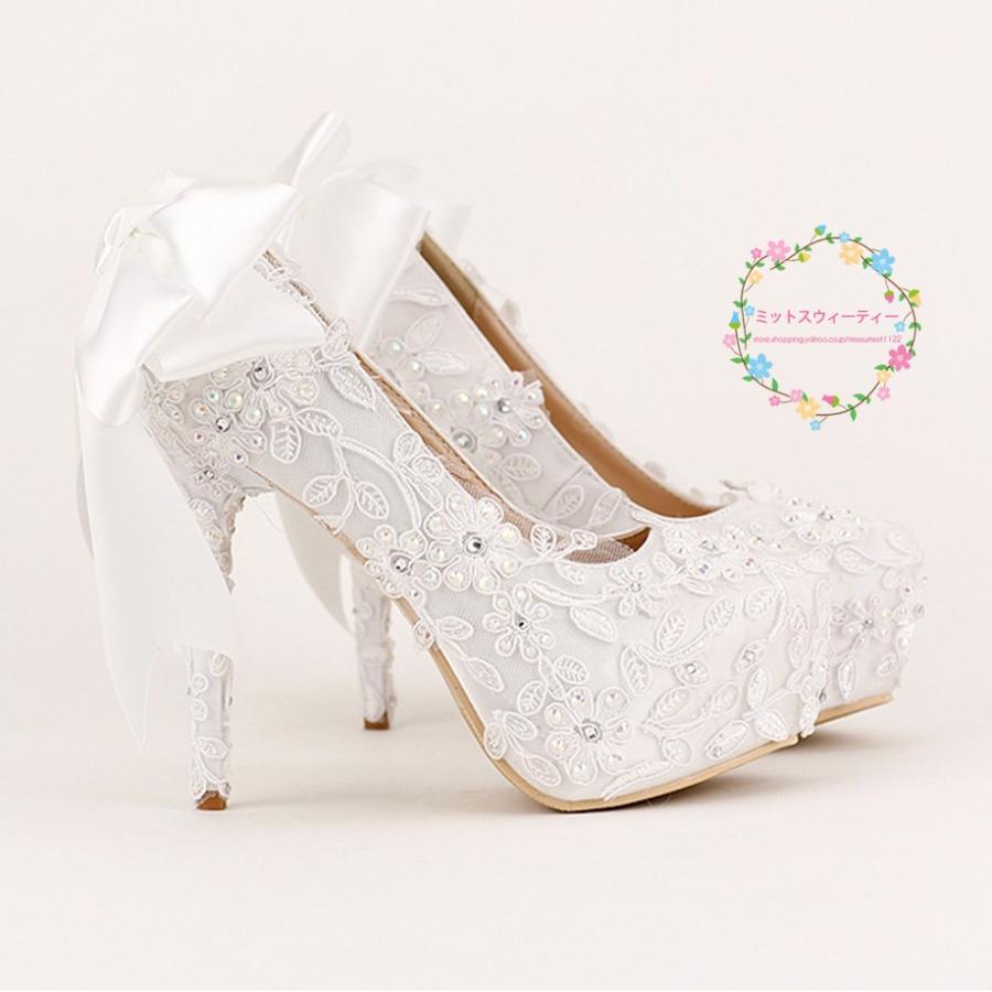 パーティーハイヒール 格安 結婚式 ウエディングシューズ ハイヒール パーティー ピンヒール 花嫁 レディース靴 二次会 パール パンプス 10cm/12cm/14cm |  | 01