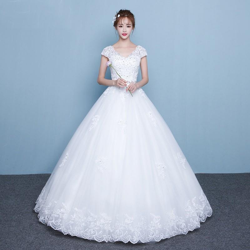マタニティドレス 安い ウェディングドレス 結婚式 エンパイア お呼ばれ 二次会 ウエディングドレス 花嫁 ロングドレス ブライダル 妊婦可 大きいサイズ 白_1