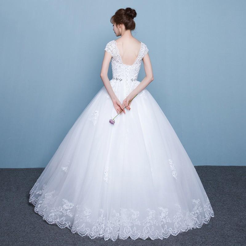 マタニティドレス 安い ウェディングドレス 結婚式 エンパイア お呼ばれ 二次会 ウエディングドレス 花嫁 ロングドレス ブライダル 妊婦可 大きいサイズ 白_2