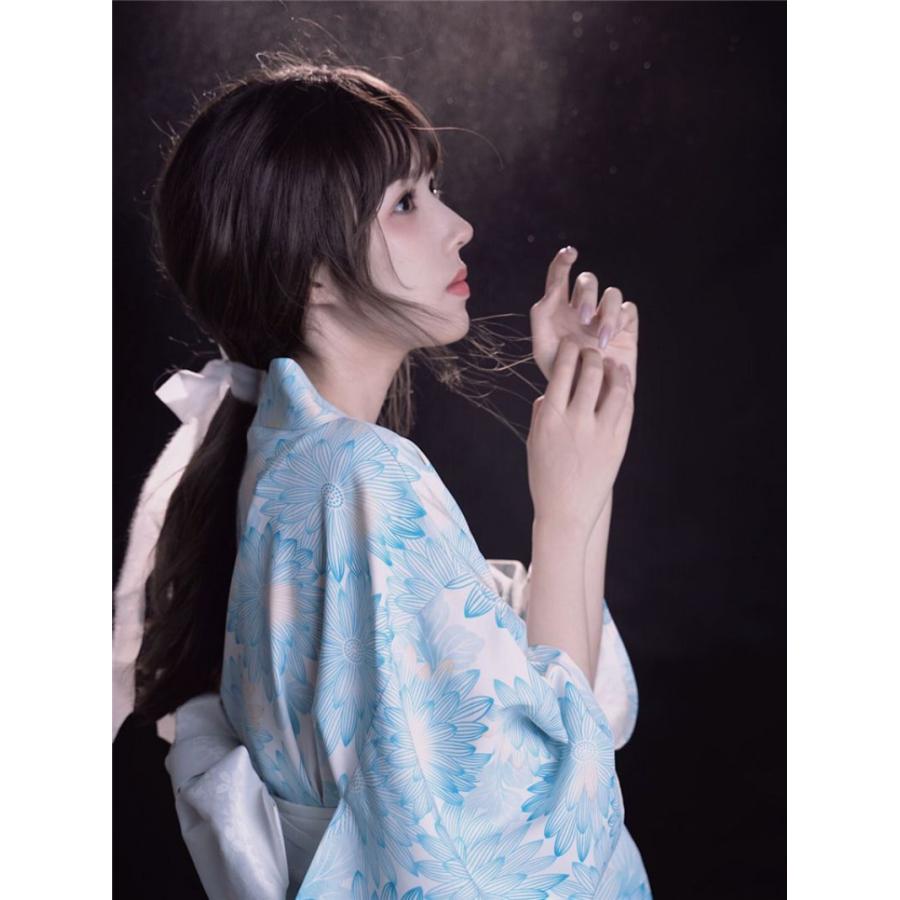 浴衣 セット 2点セット 花 青 水色 フリーサイズ 花火大会 夏祭り 盆踊り 大人 可愛い 着物 和服 和装 簡単 着付け 10代 代 30代 花柄 キュート お洒落 Ykt3 ミットスウィーティー 通販 Yahoo ショッピング