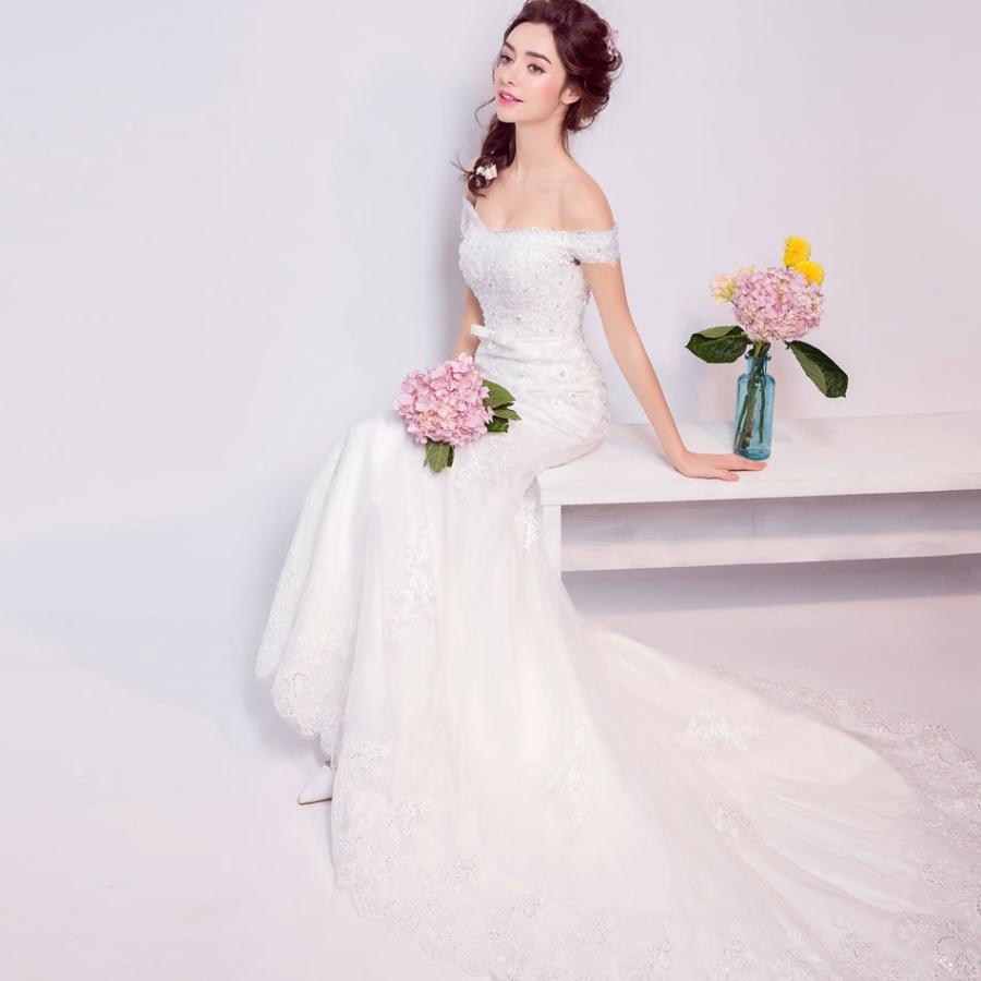 ウェディングドレス マーメイドライン ウエディングドレス サッシュリボン 安い 花嫁 ロングドレス 披露宴 マーメイドドレス 二次会 結婚式 イブニング ドレス Ywhs043 ミットスウィーティー 通販 Yahoo ショッピング