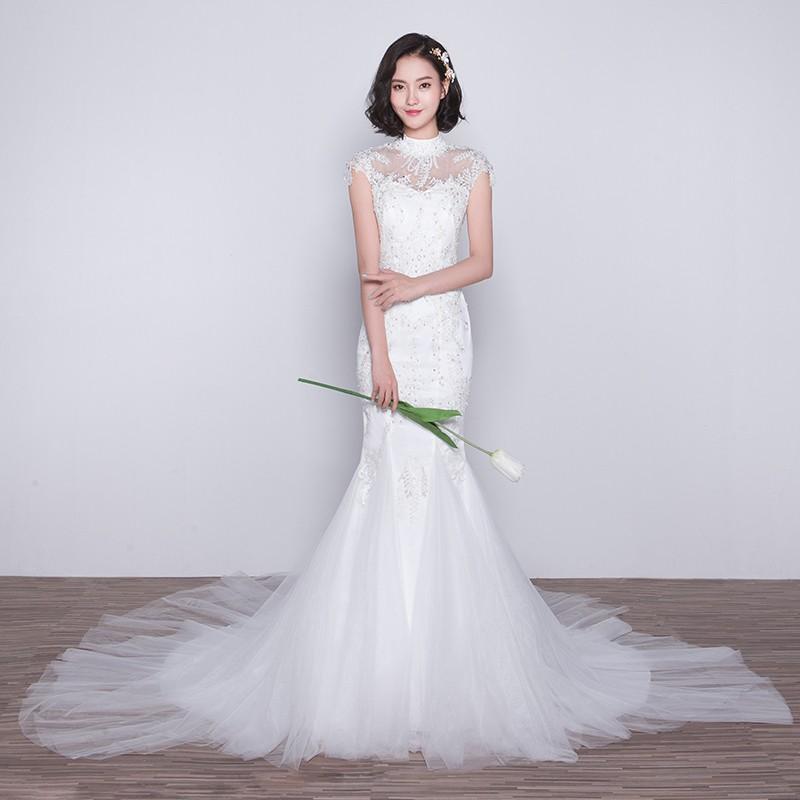 マーメイドドレス ウエディングドレス 安い ロングドレス 結婚式 白 花嫁 ブライダル ウェディングドレス マーメイドライン 二次会 イブニングドレス
