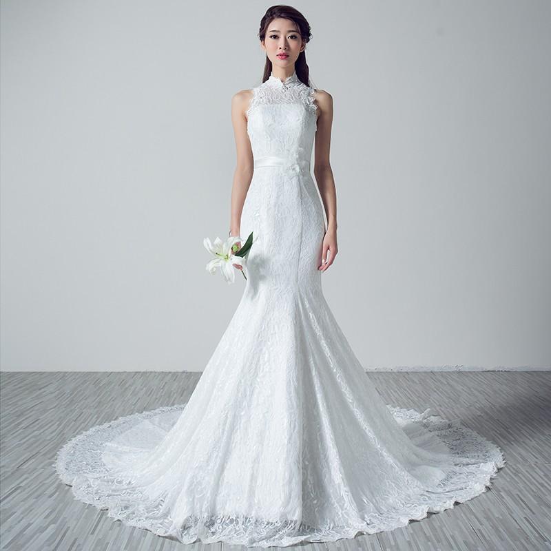 マーメイドドレス ウエディングドレス 安い ロングドレス 結婚式 白 花嫁 ブライダル ウェディングドレス マーメイドライン 二次会