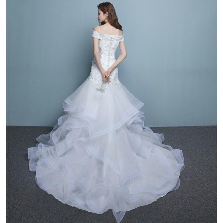 マーメイドドレス ウエディングドレス 結婚式 二次会 フリル マーメイドドレス ウエディングドレス 結婚式 二次会 フリル