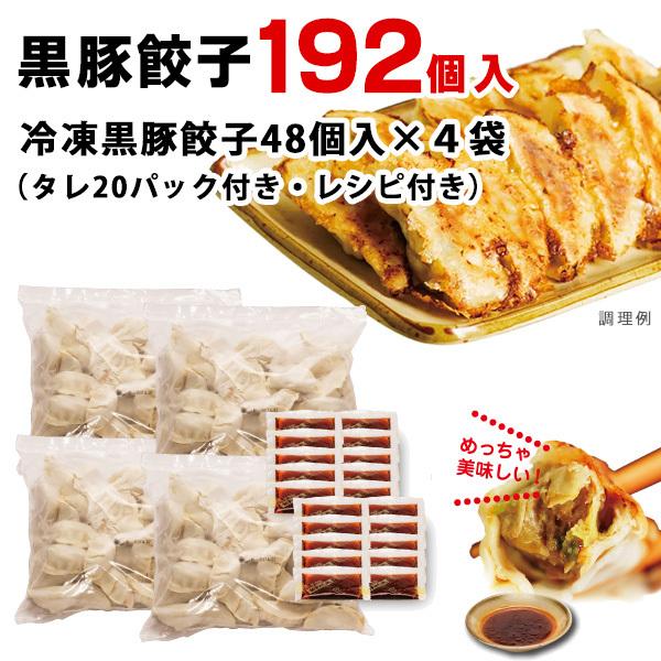 博多ラーメン　げんこつ　黒豚餃子192個　(48個入り×4袋)　送料無料　冷凍｜mista｜02