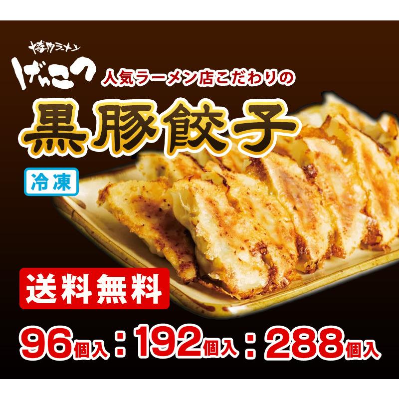 博多ラーメン　げんこつ　黒豚餃子192個　(48個入り×4袋)　送料無料　冷凍｜mista｜10