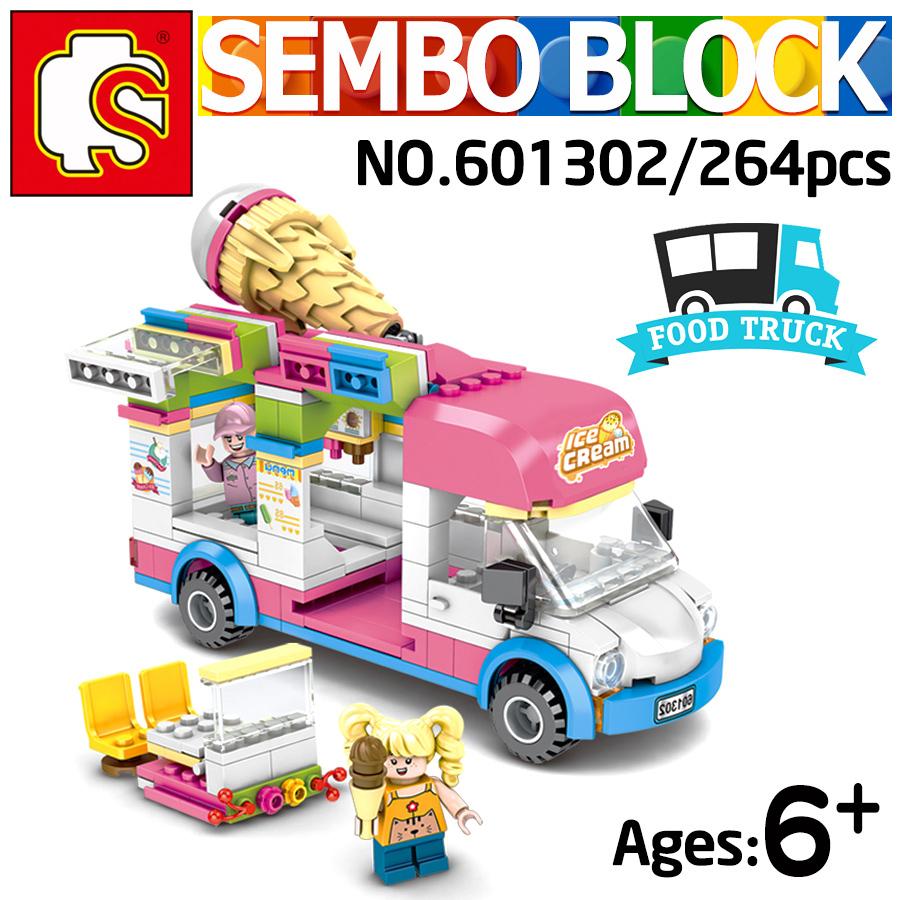 ブロック おもちゃ アイスクリームワゴン 車 フードトラック 子供ギフト最適 レゴ互換品 LEGO互換ブロック｜mister-smart