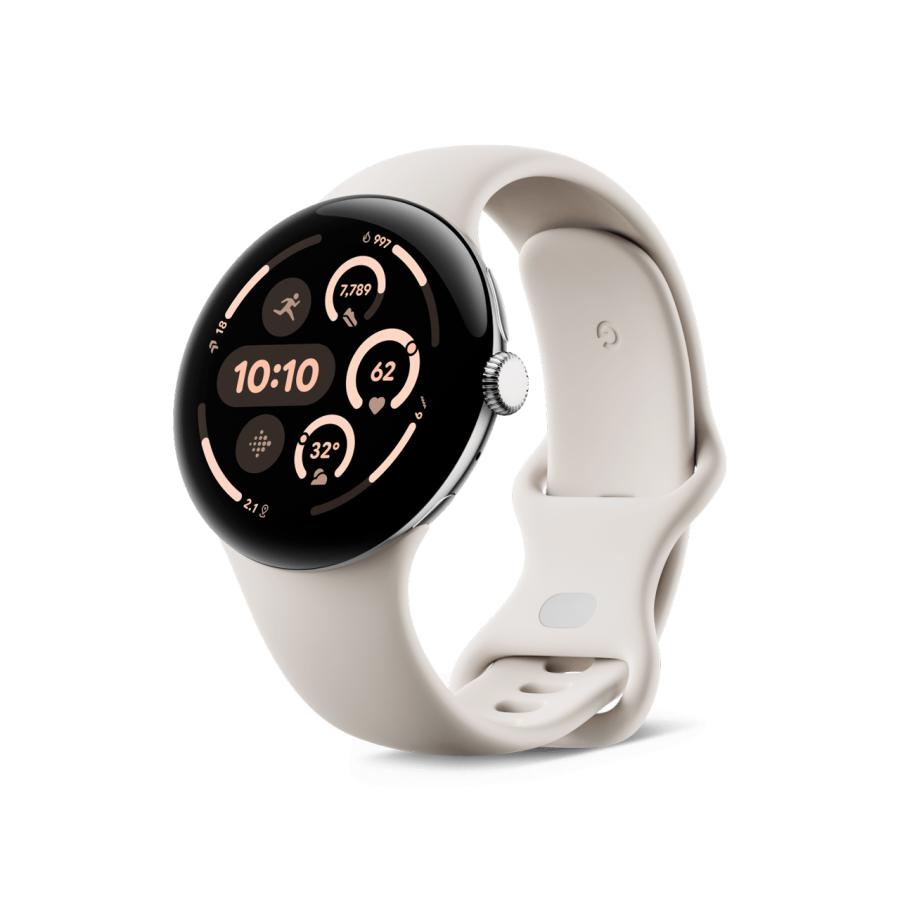 Google Pixel Watch 3 45mm Wifiモデル Polished Silver アルミケース 