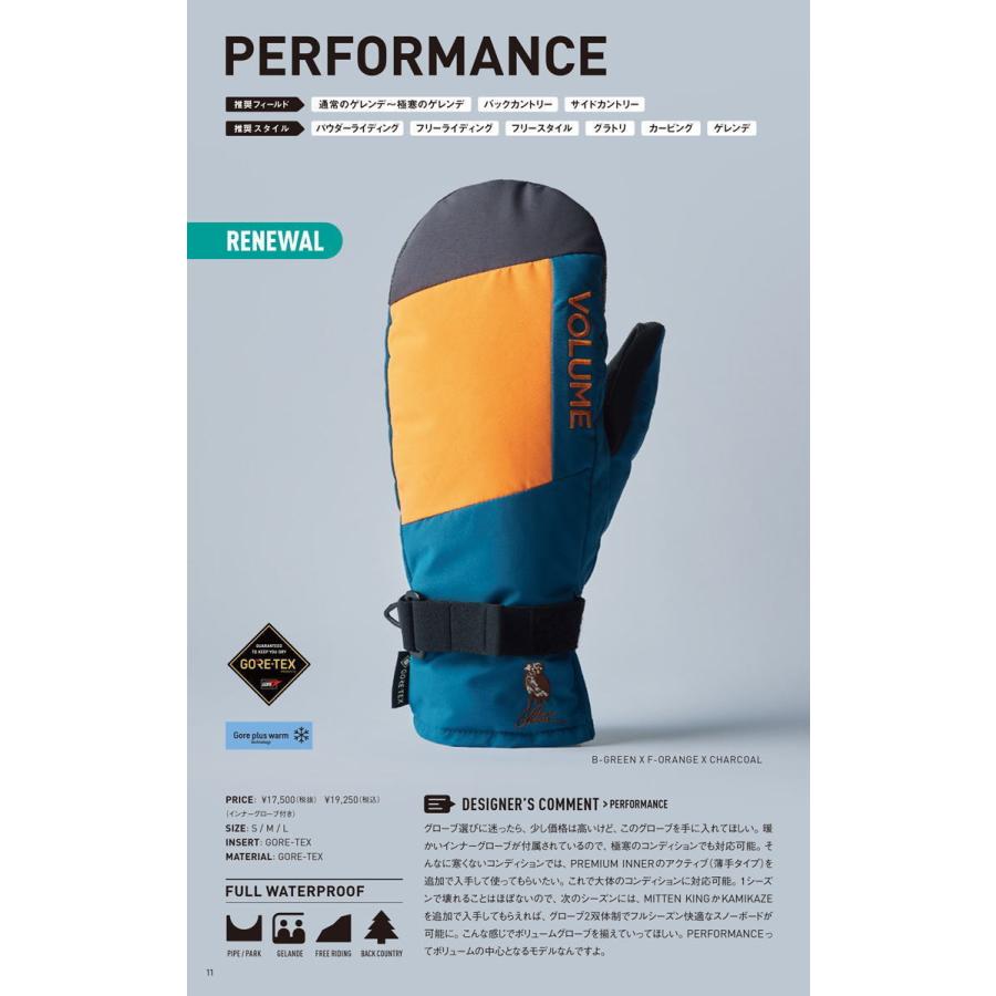 スキー・スノーボードアクセサリー VOLUME GLOVES 22-23 PERFORMANCE MITT 早期予約】22-23 VOLUME GLOVES (ボリュームグローブ