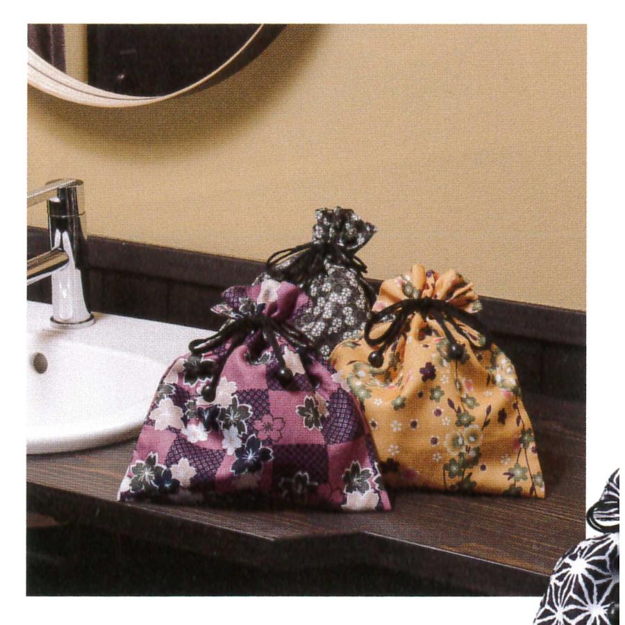 100枚セット】和柄巾着（防水）PK3601【サイズ：巾 約25cm＊高さ 約