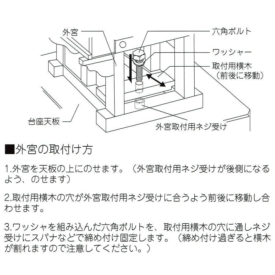 外宮台座 人工石台座３段 送料無料｜misuhei｜04