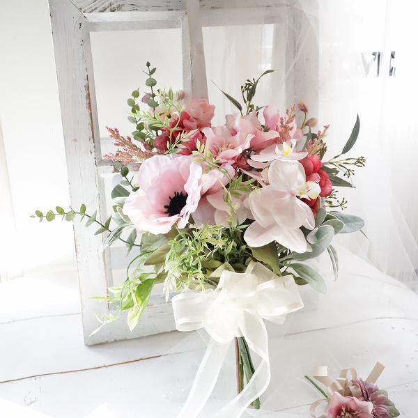 お花沢山！ クラッチブーケ ピンクグラデ 前撮り フォトウェディング