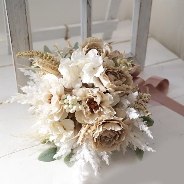 セピア色 ノスタルジックブーケ フォトウェディング ギフト 送別 : 花