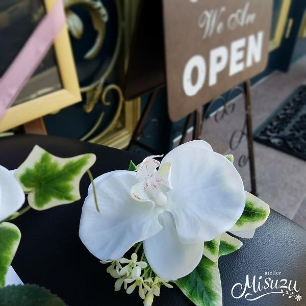 胡蝶蘭ラウンドブーケセット ホワイト 上質 海外挙式 ブライダル : 花