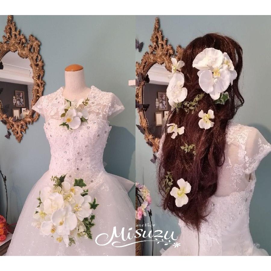 代引き手数料無料 ブライダルブーケ ブトニアセット 胡蝶蘭 リアル 造花 ホワイト 上質 海外挙式 前撮り 人気ブランド Altammamfactory Com Jo