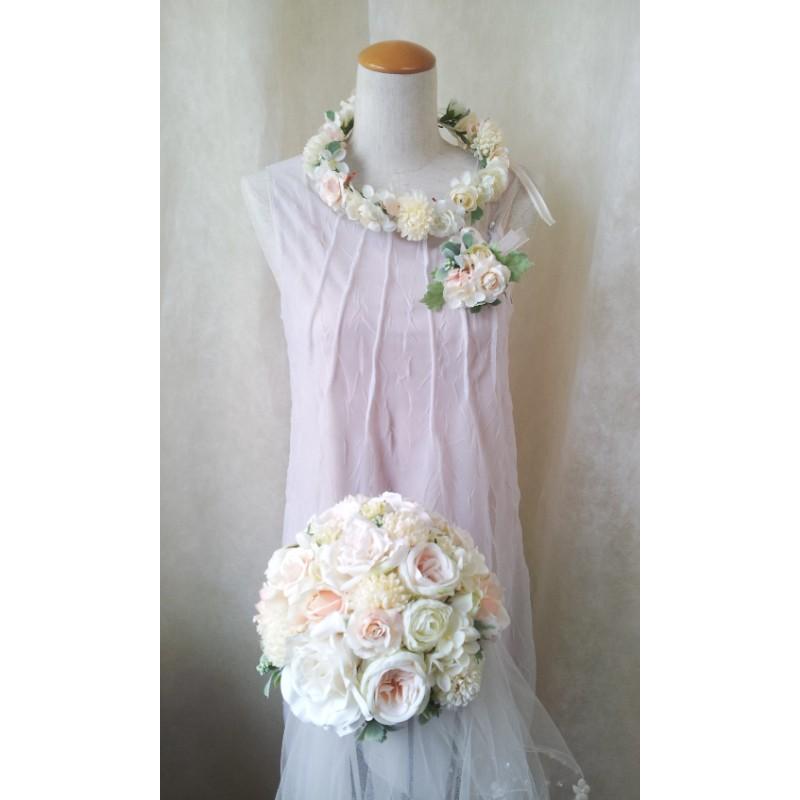 ブーケブートニアセット（マシュマロカラー）