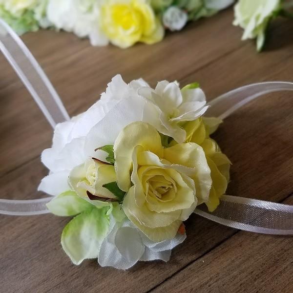 バッグブーケ 花冠 ブトニア リストレットの4点セット イエロー2  