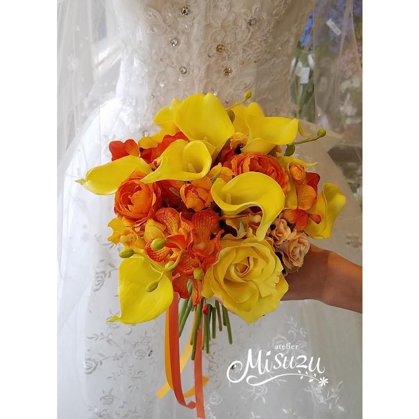 ビタミンカラー クラッチブーケ カラー バラ モカラ 南国系 イエローオレンジ2 Bo094 Bouquetset213 花とブーケのアトリエ美鈴ヤフー店 通販 Yahoo ショッピング