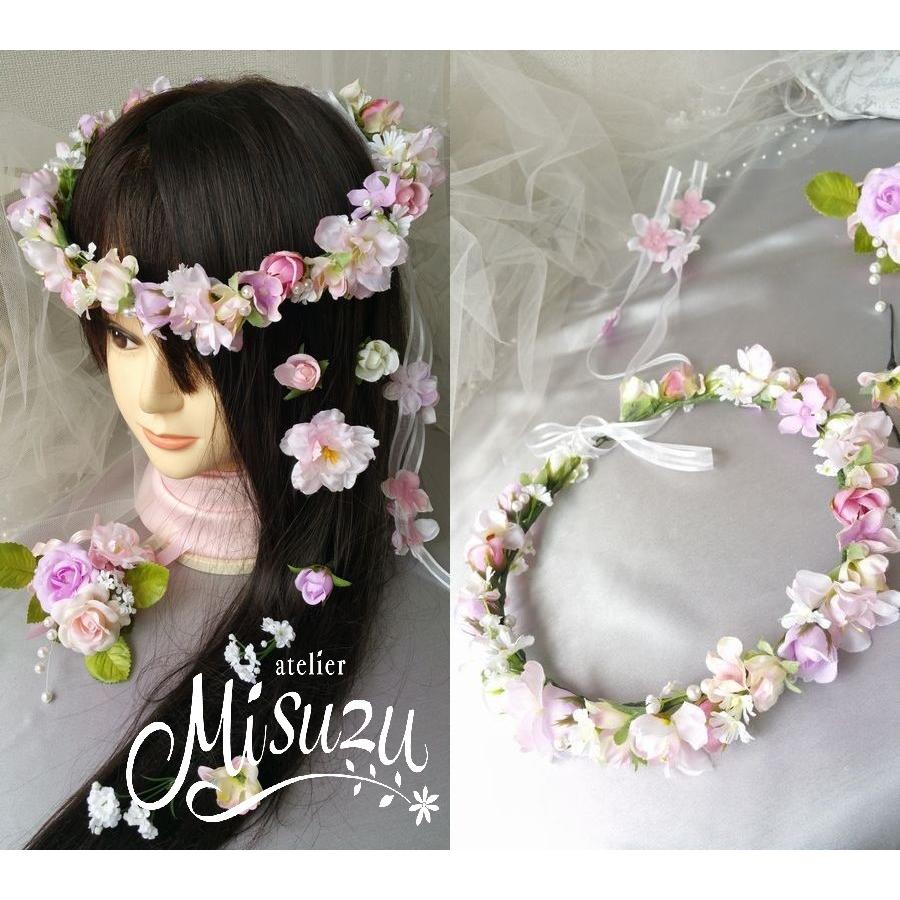 全ての ヘッドドレス 花冠 ブトニア ヘアパーツセット ウェディング 造花 夏フェス 髪飾り 花輪 Crown217set 大流行中 Zoetalentsolutions Com