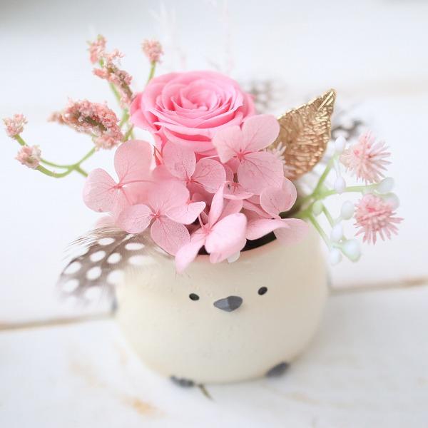 花咲く鳥さん シマエナガ 雪の妖精 ギフト 誕生日 524 : 花とブーケの 