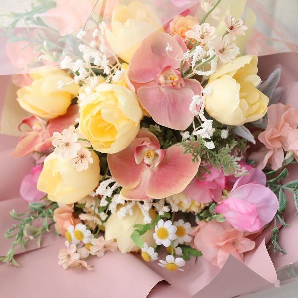 受注制作* 想いを込めて贈る花束 チューリップ スイートピー 胡蝶蘭