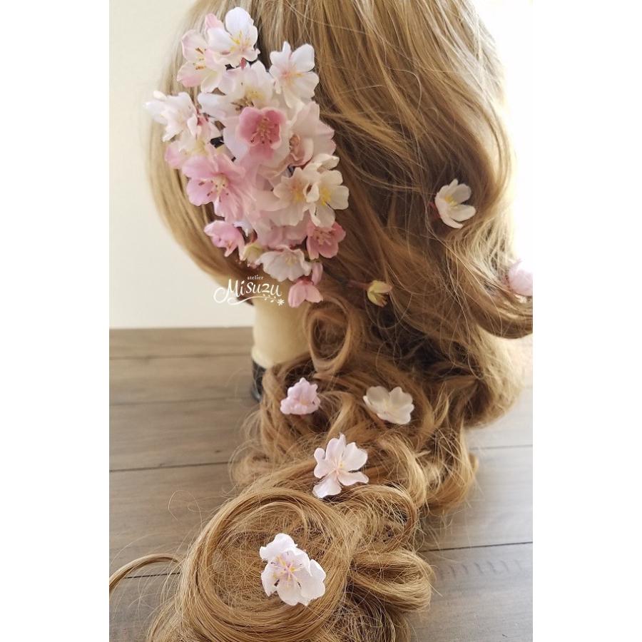 ヘアパーツセット 髪飾り さくら ウェディング 和装 ヘアパーツセット 髪飾り さくら ウェディング 和装