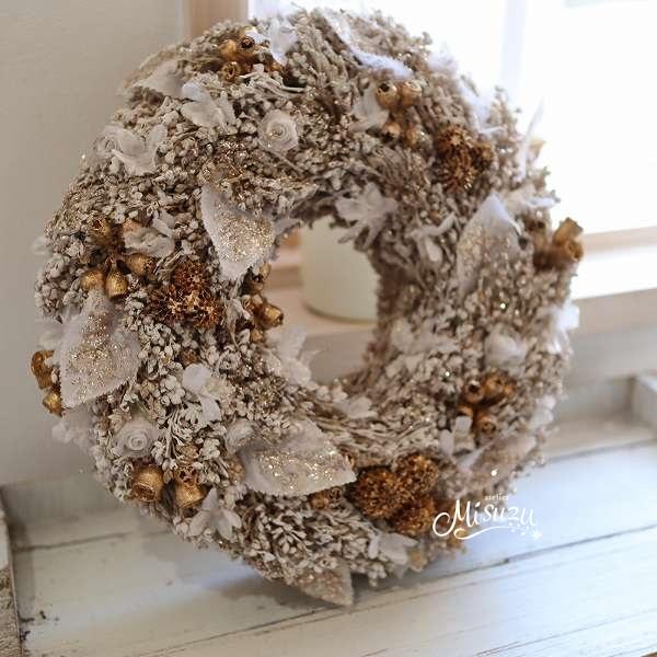 秋冬先行！ キラキラグリッターリース シック＆アンティーク 玄関