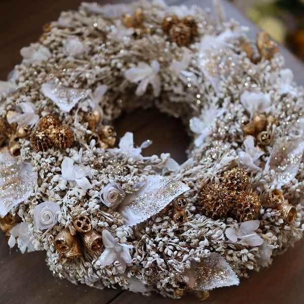 秋冬先行！ キラキラグリッターリース シック＆アンティーク 玄関
