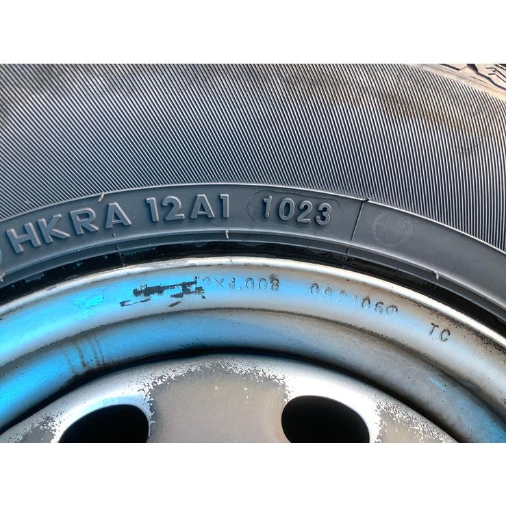 ①145/80R12LTヨコハマタイヤ・ホイールセット2023年製 YOKOHAMA 145/80 R12 (2023) タイヤ ホイールセット 4本 個人宅への