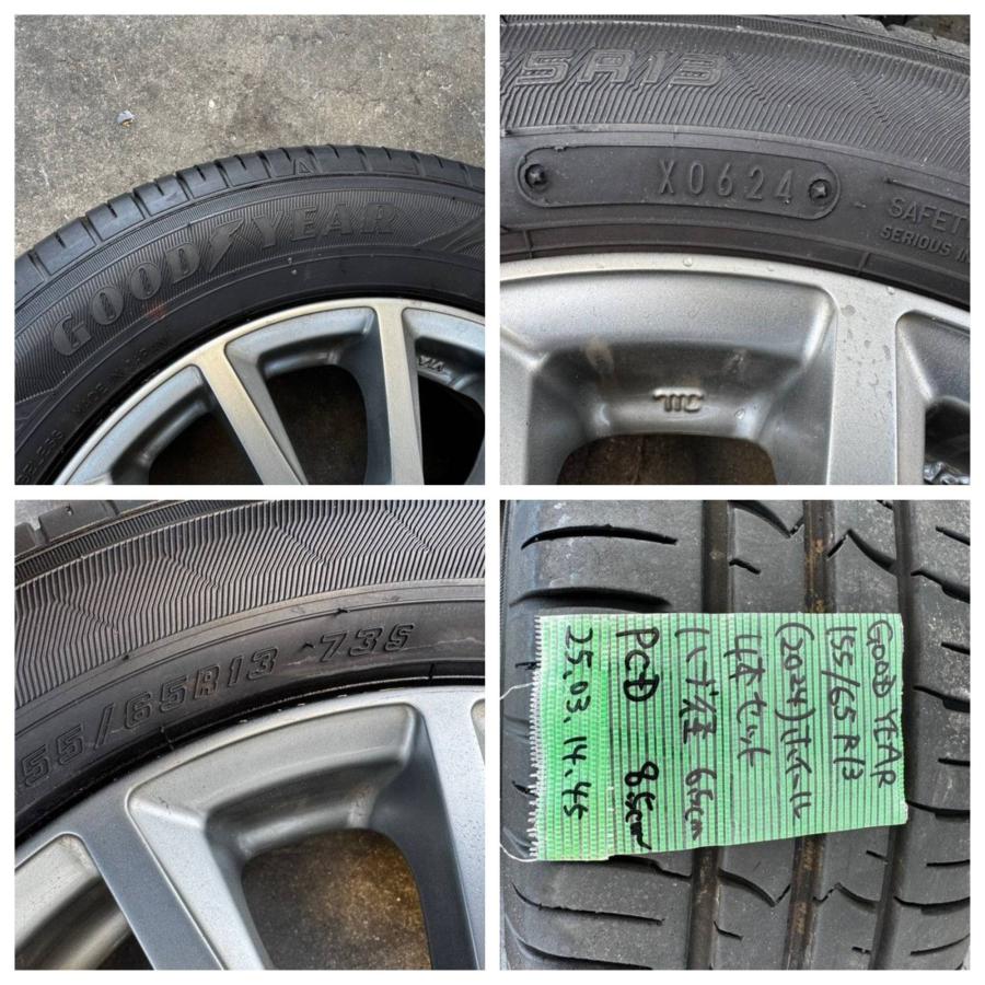 GOOD YEAR EfficientGrip ECO 155/65 R13 タイヤ (2024) ホイール付き