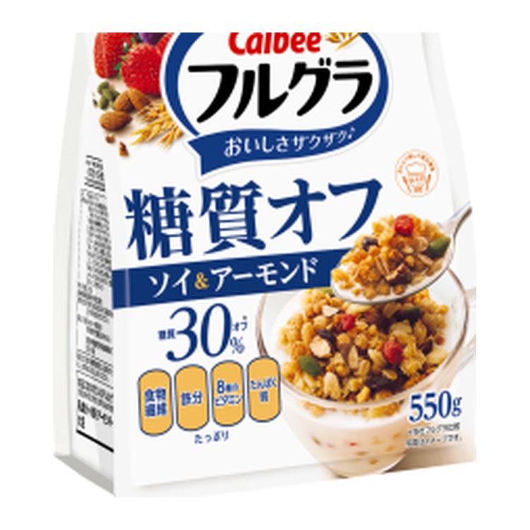 フルグラ糖質オフ 550g×6袋 カルビー ｜ 甘さひかえめ 香ばしい