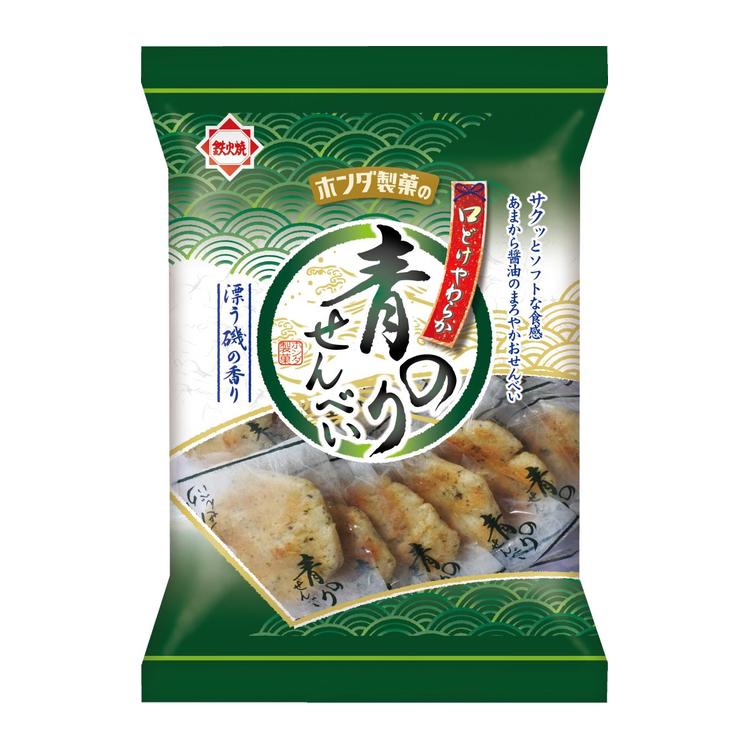 のりせん ホンダ製菓 青のりせんべい 73g×12袋｜青のり風味 香ばしい食感 昔