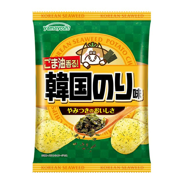 韓国のり味 ポテトチップス 47g×12袋 山芳製菓｜のり風味 ごま油風味
